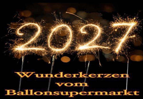 Zahlen-Wunderkerzen Silvester 2027 - Gold