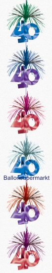 Zahlenkette Zahl 40, Dekoration zum 40. Geburtstag