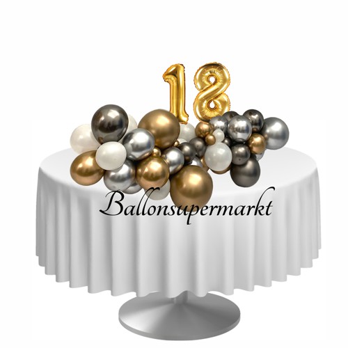 Zum 18. Geburtstag Ballondekoration mit Zahlen