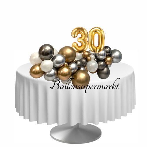 Zum 30. Geburtstag Ballondekoration mit Zahlen