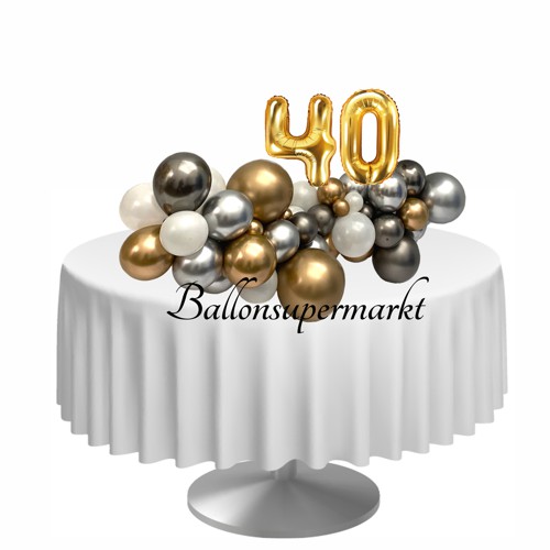 Zum 40. Geburtstag Ballondekoration mit Zahlen