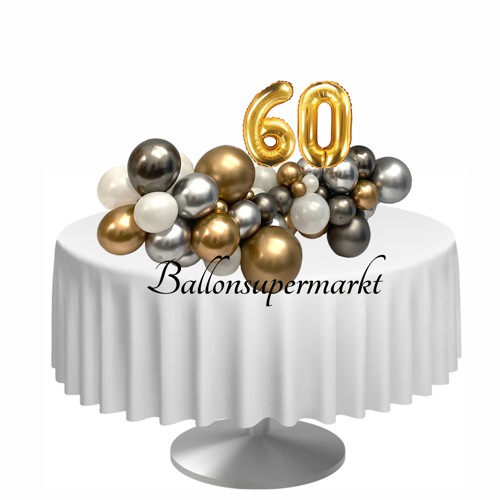 Zum 60. Geburtstag Ballondekoration mit Zahlen