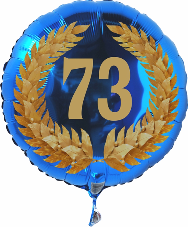 Zum 73. Geburtstag, Jubiläum, Jahrestag, Luftballon Zahl 73 mit Ballongas