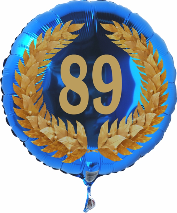 Zum 89. Geburtstag, Jubiläum, Jahrestag, Luftballon Zahl 89 mit Ballongas