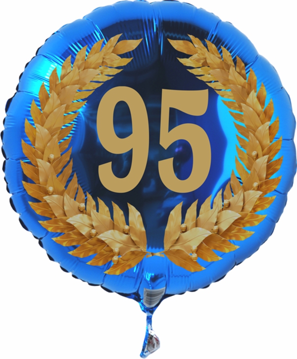 Ballon-zum-95.-Geburtstag-und-Jubilaeum-Zahl-95-Lorbeerkranz-mit-Helium