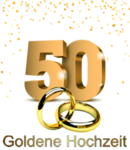 zur Goldenen Hochzeit, Luftballons und Hochzeitsdeko
