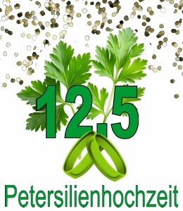 Luftballons und Hochzeitsdekoration zur Petersilienhochzeit