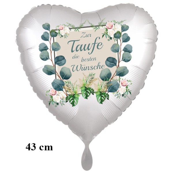 Folienballon mit Helium: Zur Taufe die besten Wünsche