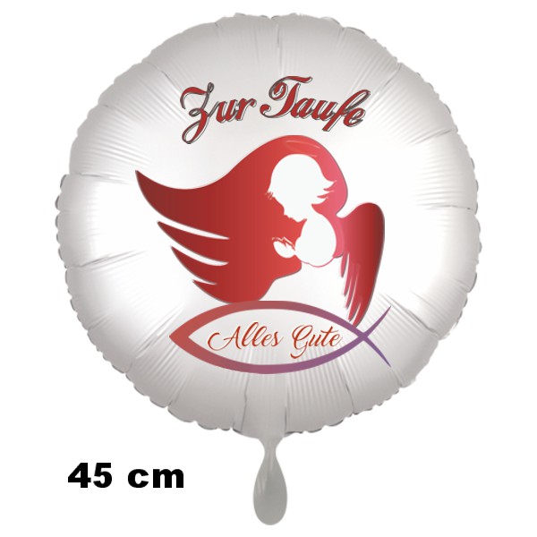 Folienballon mit Helium: Zur Taufe Alles Gute  Girl-Angel