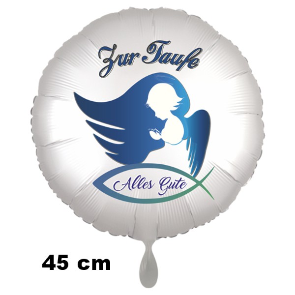 Folienballon mit Helium: Zur Taufe Alles Gute  Angel