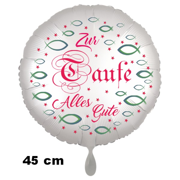 Folienballon mit Helium: Zur Taufe Alles Gute - Girl