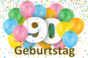 Luftballons zum 90. Geburtstag