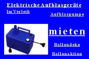 Elektrische Ballonpumpen zum Mieten