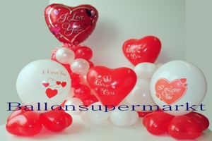 Ballondekoration zu Liebe und Valentinstag