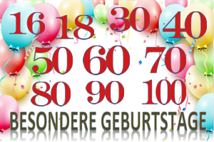 Besondere Geburtstage, Runde Geburtstage: Ballons und Dekoration