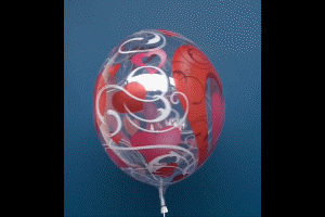Bubbles Luftballons mit Helium zu Liebe und Valentinstag