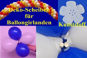 Dekoscheiben für Ballongirlanden aus Kunststoff