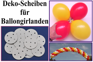 Dekoscheiben für Ballongirlanden im Ballonsupermarkt-Onlineshop