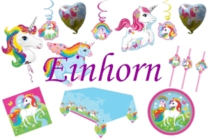 Einhorn Partydekoration & Luftballons