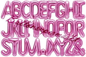 Buchstaben Folienballons aus Folie, 35 cm, Pink