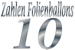 Folienballons Zahl 10 ohne Helium