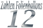 Folienballons Zahl 12 ohne Helium