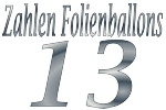 Folienballons Zahl 13 ohne Helium