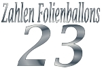 Folienballons Zahl 23 ohne Helium