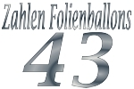 Folienballons Zahl 43