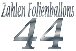 Folienballons Zahl 44 ohne Helium