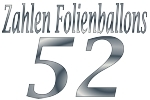 Folienballons Zahl 52