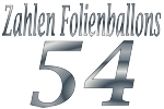 Folienballons Zahl 54