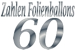 Folienballons Zahl 60