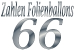 Folienballons Zahl 66