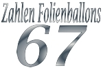 Folienballons Zahl 67