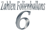 Folienballons Zahl 6