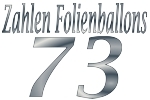 Folienballons Zahl 73 ohne Helium