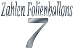 Folienballons Zahl 7 ohne Helium