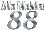 Folienballons Zahl 88 ohne Helium