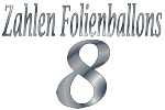 Folienballons Zahl 8 ohne Helium