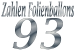 Folienballons Zahl 93 ohne Helium