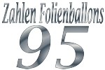 Folienballons Zahl 95 ohne Helium