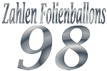 Folienballons Zahl 98