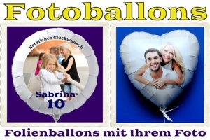 Fotoballons ohne Helium - Luftballons aus Folie