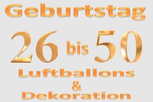 Geburtstage 26 bis 50