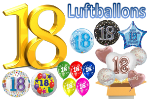 Luftballons zum 18. Geburtstag