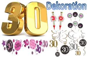 Geburtstag 30. Dekoration