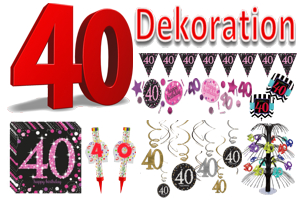 Geburtstag 40. Dekoration