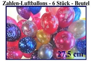 Geburtstagsballons 6er Beutel Geburtstagsballons 6er Beutel