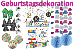 Geburtstagsdekoration, Dekoration zum Geburtstag